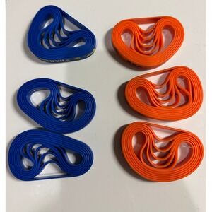 Dart Zone Silicone Wristbands Lot of 6 Blue Orange Battle Zone Ready Aim Fire